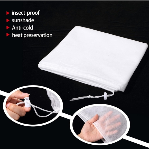 6Pcs Large Winter Drawstring Plant Covers Freeze Frost Protection Bag 39.4"×39.4 - Picture 3 of 6